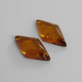  ct natürliche orangefarbener Bernstein-Edelsteine, Transparent, Transparent / Lichtdurchlässig