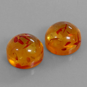  ct natürliche orangefarbener Bernstein-Edelsteine, Transparent, Transparent / Lichtdurchlässig