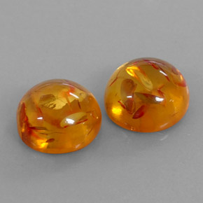  ct natürliche orangefarbener Bernstein-Edelsteine, Transparent, Transparent / Lichtdurchlässig