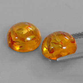  ct natürliche orangefarbener Bernstein-Edelsteine, Transparent, Transparent / Lichtdurchlässig