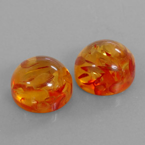  ct natürliche orangefarbener Bernstein-Edelsteine, Transparent, Transparent / Lichtdurchlässig
