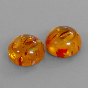  ct natürliche orangefarbener Bernstein-Edelsteine, Transparent, Transparent / Lichtdurchlässig