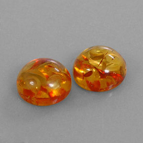  ct natürliche orangefarbener Bernstein-Edelsteine, Transparent, Transparent / Lichtdurchlässig