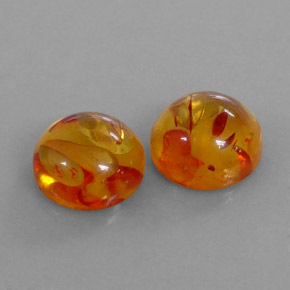  ct natürliche orangefarbener Bernstein-Edelsteine, Transparent, Transparent / Lichtdurchlässig