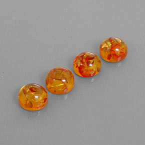  ct natürliche orangefarbener Bernstein-Edelsteine, Transparent, Transparent / Lichtdurchlässig