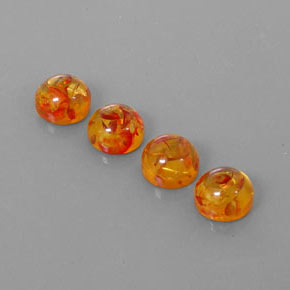  ct natürliche orangefarbener Bernstein-Edelsteine, Transparent, Transparent / Lichtdurchlässig