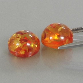  ct natürliche orangefarbener Bernstein-Edelsteine, Transparent, Transparent / Lichtdurchlässig
