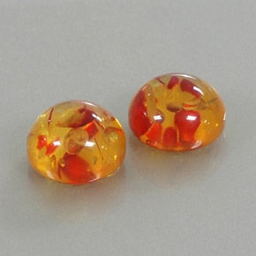  ct natürliche orangefarbener Bernstein-Edelsteine, Transparent, Transparent / Lichtdurchlässig