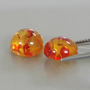  ct natürliche orangefarbener Bernstein-Edelsteine, Transparent, Transparent / Lichtdurchlässig