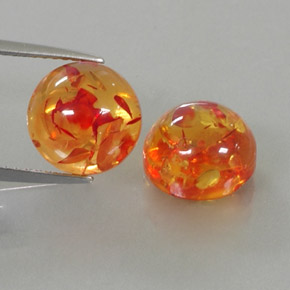  ct natürliche orangefarbener Bernstein-Edelsteine, Transparent, Transparent / Lichtdurchlässig