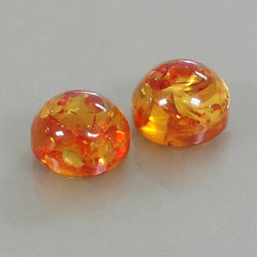  ct natürliche orangefarbener Bernstein-Edelsteine, Transparent, Transparent / Lichtdurchlässig