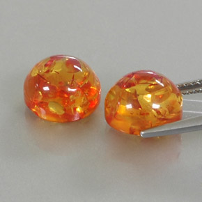 ct natürliche orangefarbener Bernstein-Edelsteine, Transparent, Transparent / Lichtdurchlässig