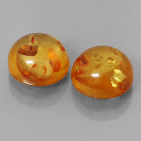  ct natürliche orangefarbener Bernstein-Edelsteine, Transparent, Transparent / Lichtdurchlässig