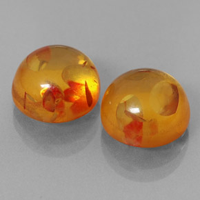  ct natürliche orangefarbener Bernstein-Edelsteine, Transparent, Transparent / Lichtdurchlässig