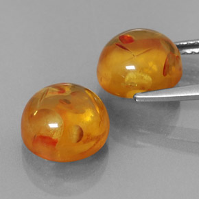  ct natürliche orangefarbener Bernstein-Edelsteine, Transparent, Transparent / Lichtdurchlässig