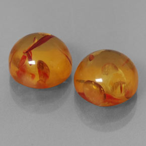  ct natürliche orangefarbener Bernstein-Edelsteine, Transparent, Transparent / Lichtdurchlässig