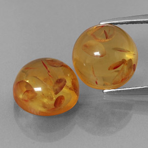  ct natürliche orangefarbener Bernstein-Edelsteine, Transparent, Transparent / Lichtdurchlässig