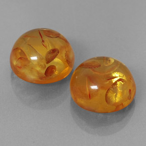  ct natürliche orangefarbener Bernstein-Edelsteine, Transparent, Transparent / Lichtdurchlässig