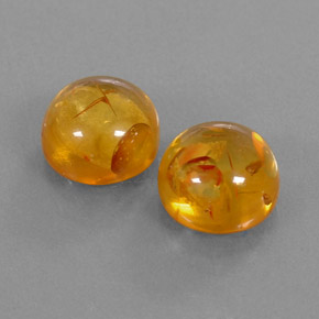  ct natürliche orangefarbener Bernstein-Edelsteine, Transparent, Transparent / Lichtdurchlässig