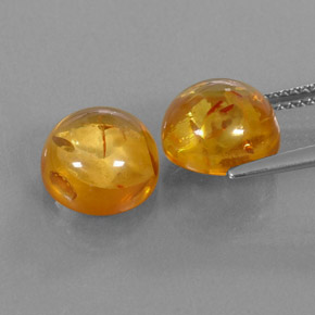  ct natürliche orangefarbener Bernstein-Edelsteine, Transparent, Transparent / Lichtdurchlässig