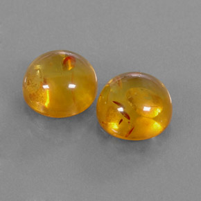  ct natürliche orangefarbener Bernstein-Edelsteine, Transparent, Transparent / Lichtdurchlässig