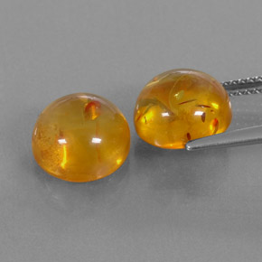  ct natürliche orangefarbener Bernstein-Edelsteine, Transparent, Transparent / Lichtdurchlässig