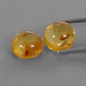  ct natürliche orangefarbener Bernstein-Edelsteine, Transparent, Transparent / Lichtdurchlässig