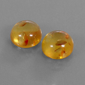  ct natürliche orangefarbener Bernstein-Edelsteine, Transparent, Transparent / Lichtdurchlässig
