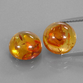  ct natürliche orangefarbener Bernstein-Edelsteine, Transparent, Transparent / Lichtdurchlässig