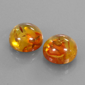  ct natürliche orangefarbener Bernstein-Edelsteine, Transparent, Transparent / Lichtdurchlässig