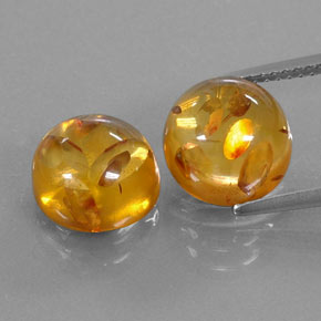 ct natürliche orangefarbener Bernstein-Edelsteine, Transparent, Transparent / Lichtdurchlässig