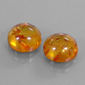  ct natürliche orangefarbener Bernstein-Edelsteine, Transparent, Transparent / Lichtdurchlässig