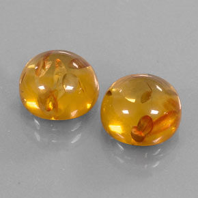  ct natürliche orangefarbener Bernstein-Edelsteine, Transparent, Transparent / Lichtdurchlässig