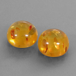  ct natürliche orangefarbener Bernstein-Edelsteine, Transparent, Transparent / Lichtdurchlässig