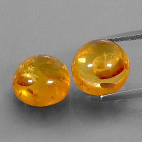  ct natürliche orangefarbener Bernstein-Edelsteine, Transparent, Transparent / Lichtdurchlässig