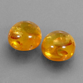  ct natürliche orangefarbener Bernstein-Edelsteine, Transparent, Transparent / Lichtdurchlässig