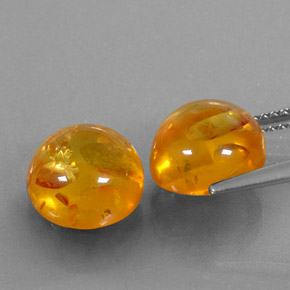 ct natürliche orangefarbener Bernstein-Edelsteine, Transparent, Transparent / Lichtdurchlässig