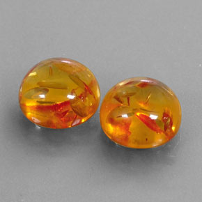  ct natürliche orangefarbener Bernstein-Edelsteine, Transparent, Transparent / Lichtdurchlässig