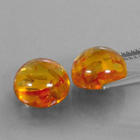  ct natürliche orangefarbener Bernstein-Edelsteine, Transparent, Transparent / Lichtdurchlässig