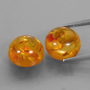  ct natürliche orangefarbener Bernstein-Edelsteine, Transparent, Transparent / Lichtdurchlässig