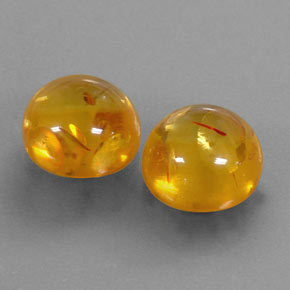  ct natürliche orangefarbener Bernstein-Edelsteine, Transparent, Transparent / Lichtdurchlässig
