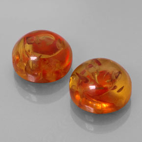  ct natürliche orangefarbener Bernstein-Edelsteine, Transparent, Transparent / Lichtdurchlässig