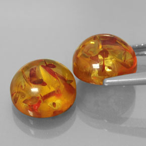  ct natürliche orangefarbener Bernstein-Edelsteine, Transparent, Transparent / Lichtdurchlässig
