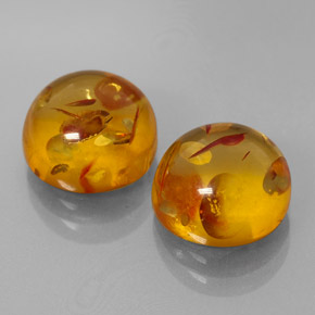  ct natürliche orangefarbener Bernstein-Edelsteine, Transparent, Transparent / Lichtdurchlässig