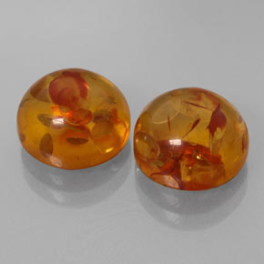  ct natürliche orangefarbener Bernstein-Edelsteine, Transparent, Transparent / Lichtdurchlässig