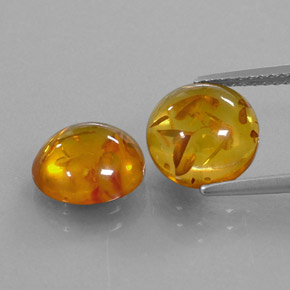  ct natürliche orangefarbener Bernstein-Edelsteine, Transparent, Transparent / Lichtdurchlässig