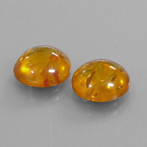  ct natürliche orangefarbener Bernstein-Edelsteine, Transparent, Transparent / Lichtdurchlässig