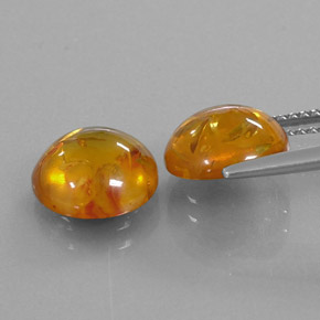  ct natürliche orangefarbener Bernstein-Edelsteine, Transparent, Transparent / Lichtdurchlässig