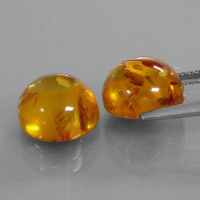  ct natürliche orangefarbener Bernstein-Edelsteine, Transparent, Transparent / Lichtdurchlässig