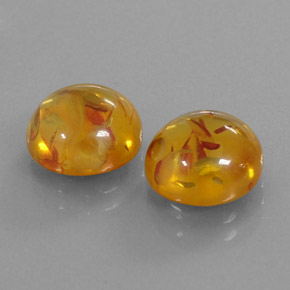  ct natürliche orangefarbener Bernstein-Edelsteine, Transparent, Transparent / Lichtdurchlässig